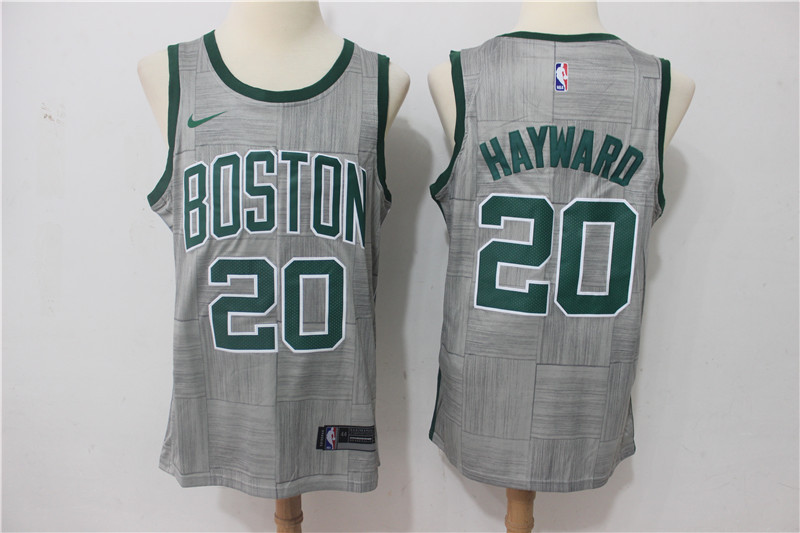 Men Boston Celtics #20 Hayward Grey Game Nike NBA Jerseys->->NBA Jersey